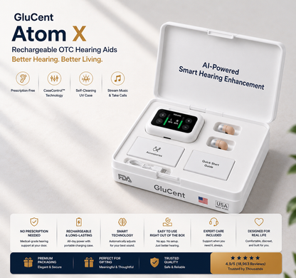 🔥 Today Only! GluCent™ Atom X Smart Hearing Aids — Hear Clearly, Feel Confident Again 💖(Mayo Clinic Recommended)